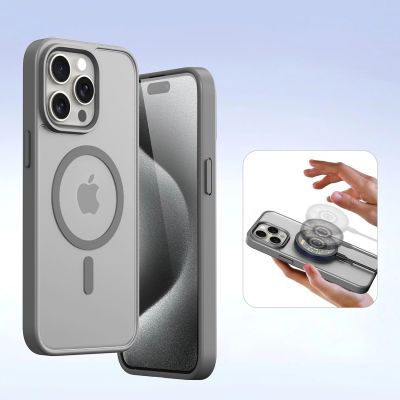 7. Dux Ducis Lawa Lederhülle für iPhone 15 Pro Max - Grau