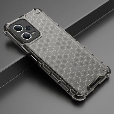 17. Wabenhülle für Xiaomi Redmi Note 12 5G / Poco X5 5G gepanzerte Hybridabdeckung schwarz