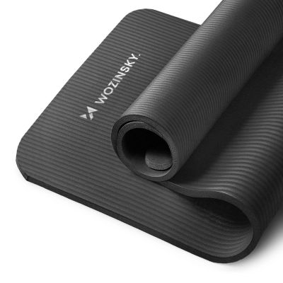 Wozinsky WNSP-15C Gymnastikmatte 183 x 61 x 1,5 cm Dicke Gymnastikmatte für Yoga und Fitness - Schwarz