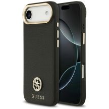 Guess Grained Strass Logo MagSafe Hülle für iPhone Air - Schwarz