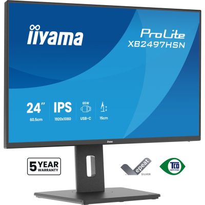 iiyama ProLite XB2497HSN-B1 Computermonitor 60,5 cm (23,8") 1920 x 1080 px Full HD LED Schwarz
