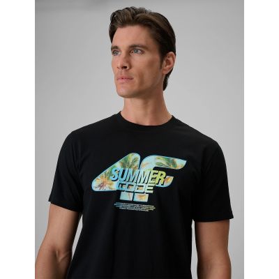 4. Herren-T-Shirt mit Aufdruck, regulär, Größe 4F 4FRSS26TTSHM4305-20S