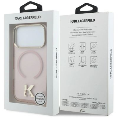 8. Karl Lagerfeld IML K Head Logo MagSafe Hülle für iPhone 17 Pro - Pink