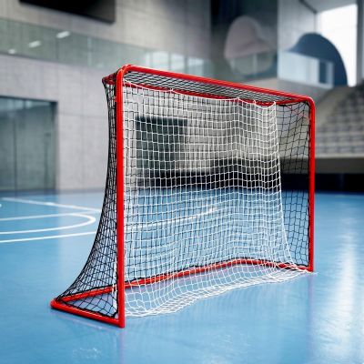 6. UNIHOC-TURNIER-BOORBALLTOR 115 x 160 cm mit Netz und Ballfänger