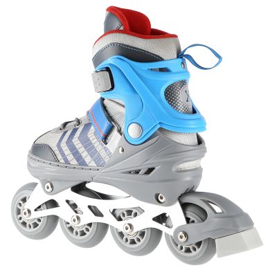6. NH18192 4-in-1 GRAU-BLAU GRÖSSE L (39-43) ROLLSCHUHE MIT HOCKEY-ÄRMEL NILS EXTREME