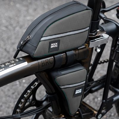 2. Rockbros Triangle Fahrrad Rahmentasche 0.8l - Braun