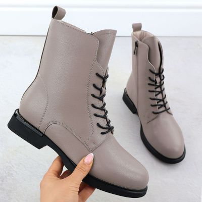 2. Damen-Ankle-Boots aus Leder, beige, Filippo DBT7222