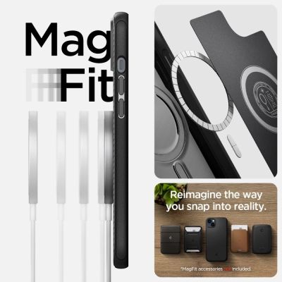 9. Spigen Mag Armor Hülle für iPhone 14 Plus – Mattschwarz