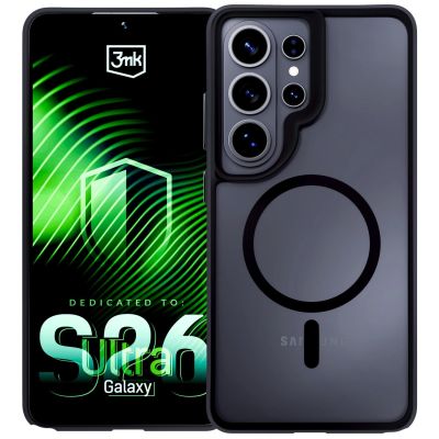 8. 3mk Satin Armor MagCase für Samsung Galaxy S26 Ultra – Transparent Schwarz