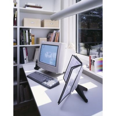 5. DURABLE Sherpa Soho Tischständer m. 5 Sichttafeln anthrazit