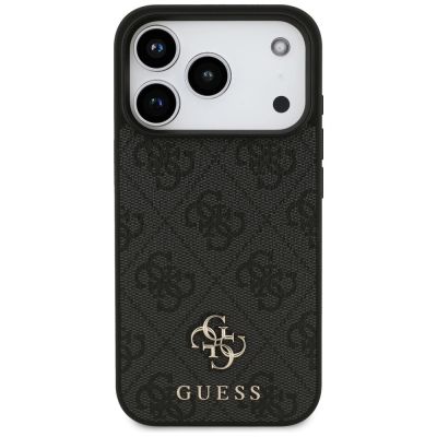 3. Guess 4G Small Classic Logo MagSafe Hülle für iPhone 18 Pro / 17 Pro - Schwarz