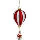 2. GLAS-CHRISTBAUMANHÄNGER IN BALLONFORM MIT WEIHNACHTSMANN – SASKA GIFT & DECOR