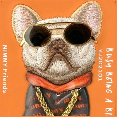 6. Nimmy Glasses Cool Dog Hülle für iPhone 17 Pro Max - Orange