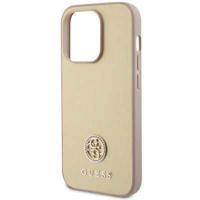 6. Guess GUHCP15XPS4DGPD iPhone 15 Pro Max 6,7" Gold/Gold Hardcase Strass Metall Logo