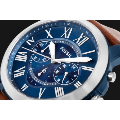 4. FOSSIL Grant Herrenuhr aus Leder FS5151 + Box