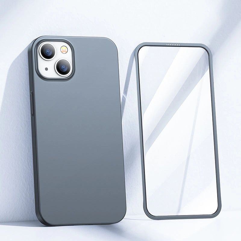 2. Joyroom 360 Full Case Cover für iPhone 13 Back & Front Cover + Tempered Glass Grau (JR-BP927 Anlauffarben)