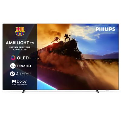 5. Philips OLED 4K Ambilight 55OLED770/12 55" Smart TV mit TITAN UHD-Betriebssystem, Grau