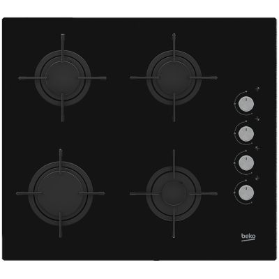Beko HILG64120S Gaskochfeld (4 Kochzonen; schwarz)