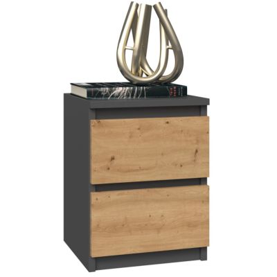 5. Nachttisch M2 30x30xH40 Anthrazit/Handwerker