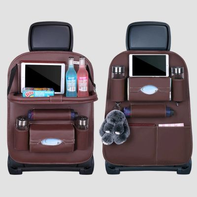 3. Autositz-Organizer Sitzschoner Sitzbezug Regal Mini Auto Tisch beige