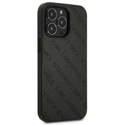 4. Karl Lagerfeld Perforated Allover iPhone 13 Pro Max 6,7" Hülle - Schwarz