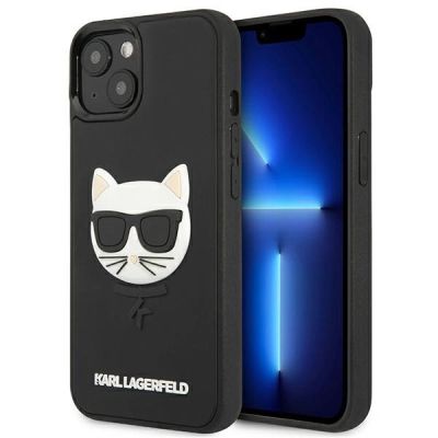 Karl Lagerfeld 3D Rubber Choupette Case für iPhone 13 mini - Schwarz