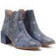 4. Damen-Ankle-Boots mit durchbrochenem Muster und Blockabsatz, blau, M.Daszyński SA217-6