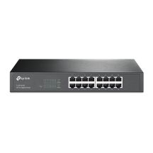 TP-Link TL-SG1016D(UN) Netzwerk-Switch, unmanaged L2 Gigabit Ethernet (10/100/1000), Schwarz
