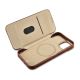 17. iCarer CE Oil Wax Premium Leather Folio Case iPhone 14 Plus magnetische Klapphülle MagSafe braun (AKI14220707-BN)