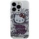 3. Hello Kitty IML Kitty On Bricks Graffiti Hülle für iPhone 14 Pro – weiß