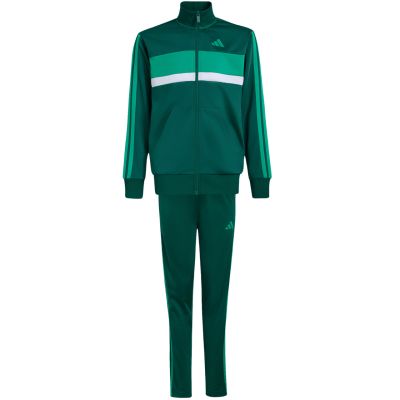 adidas Seasonal Essentials Tiberio 3-Streifen Kinder-Trainingsanzug Grün KT1665