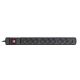 Activejet ACJ Combo 9gn 1,5m Überspannungsschutzleiste (9 x UTE; 10 A; 1,5 m; schwarz)
