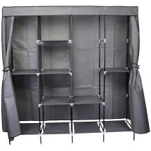 Textilschrank 168x45x172cm Dunkelgrau 45238
