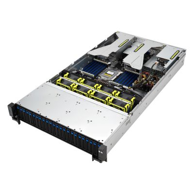 8. Asus Rack-Plattform (2U) RS520A-E12-RS24U AMD Epyc 9004 (24x NVMe, 2x M.2, 2x 10Gbe, IPMI, 1+1 1600W)