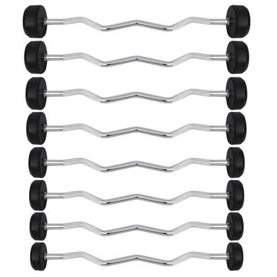 24. Gummierte GSL-40 40 KG HMS Feste Langhantel/Curlstange