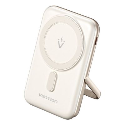 10. Kabellose magnetische Powerbank Vention 20 W PD 10000 mAh, weiß