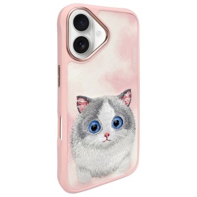 2. Nimmy Big Eyed Pet 2.0 Katzenhülle für iPhone 16, Rosa