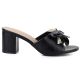 2. Schwarze Damen-Flip-Flops mit Blumenmuster, Potocki LE20336