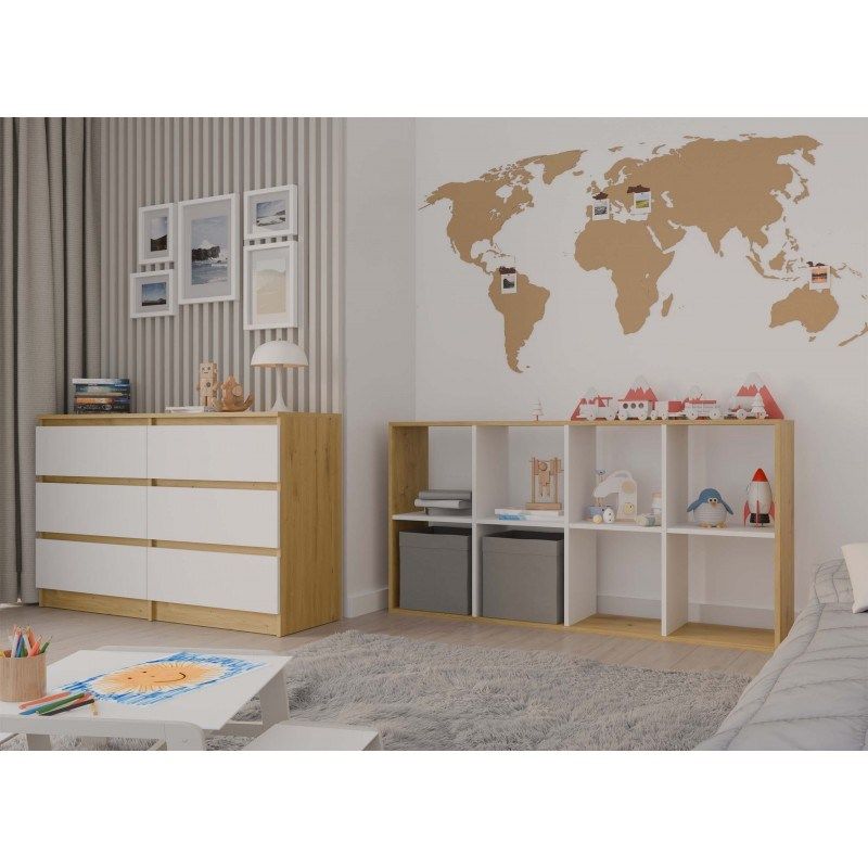 8. MALAX REGALBÖDEN 2X4 ARTISAN/WEISS