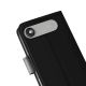 9. Puro Wallet Stand Case für iPhone 17 Air aus Öko-Leder, mit Klappe, Geldbörse und Standfunktion - Schwarz
