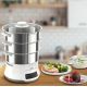 9. Tefal Convenient Series Deluxe VC502D 3-Korb-Dampfgarer, 900 W, Edelstahl, Weiß