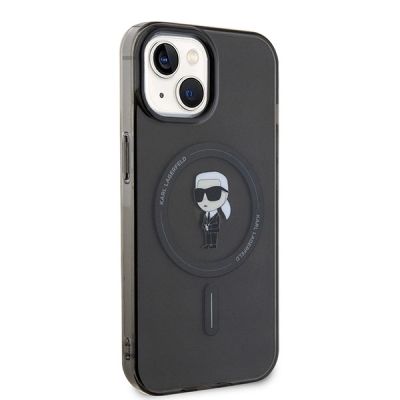 4. Karl Lagerfeld IML Ikonik MagSafe Hülle für iPhone 15 – Schwarz