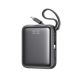 Joyroom JR-PBF27 10000 mAh 22,5 W Powerbank mit integrierten USB-C- und Lightning Kabeln - Schwarz