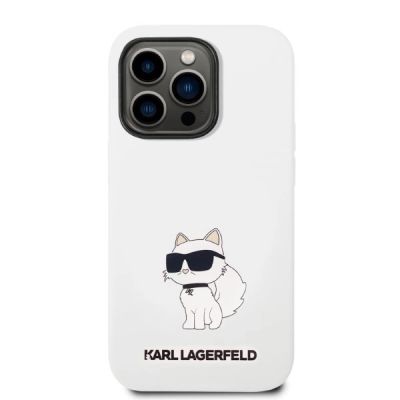 3. Karl Lagerfeld KLHCP14LSNCHBCH iPhone 14 Pro 6,1" Hardcase weiß/weiß Silikon Choupette