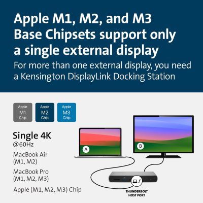 38. Kensington SD5760T – Dockingstation – USB-C / USB 4.0 / Thunderbolt 3 / Thunderbolt 4 – 2 x HDMI, Thunderbolt – Gigabit-Ethernet
