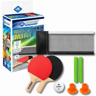 MINI-TISCHTENNIS-SET, 2 SCHLÄGER, NETZ, 1 BALL