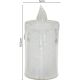 28. Dekorative Kerzen, 3 Stück, transparent, warmweiß, 1 LED