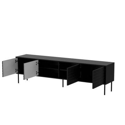 2. 4D CORTINA TV-Schrank 200x40x55 schwarz