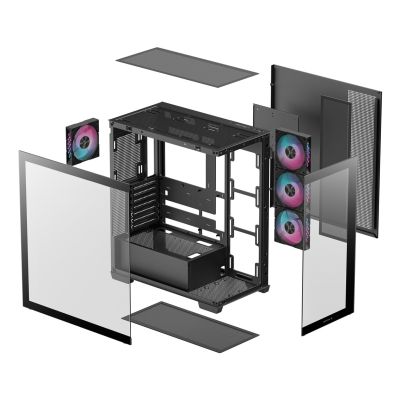 11. DeepCool CG580 4F R-CG580-BKADA4-G-1 Midi-Tower-Gehäuse Schwarz