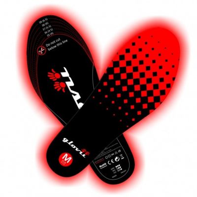 3. Glovii GW2M beheizte Schuheinlage (35, 36, 37, 38, 39, 40; schwarz und rot)